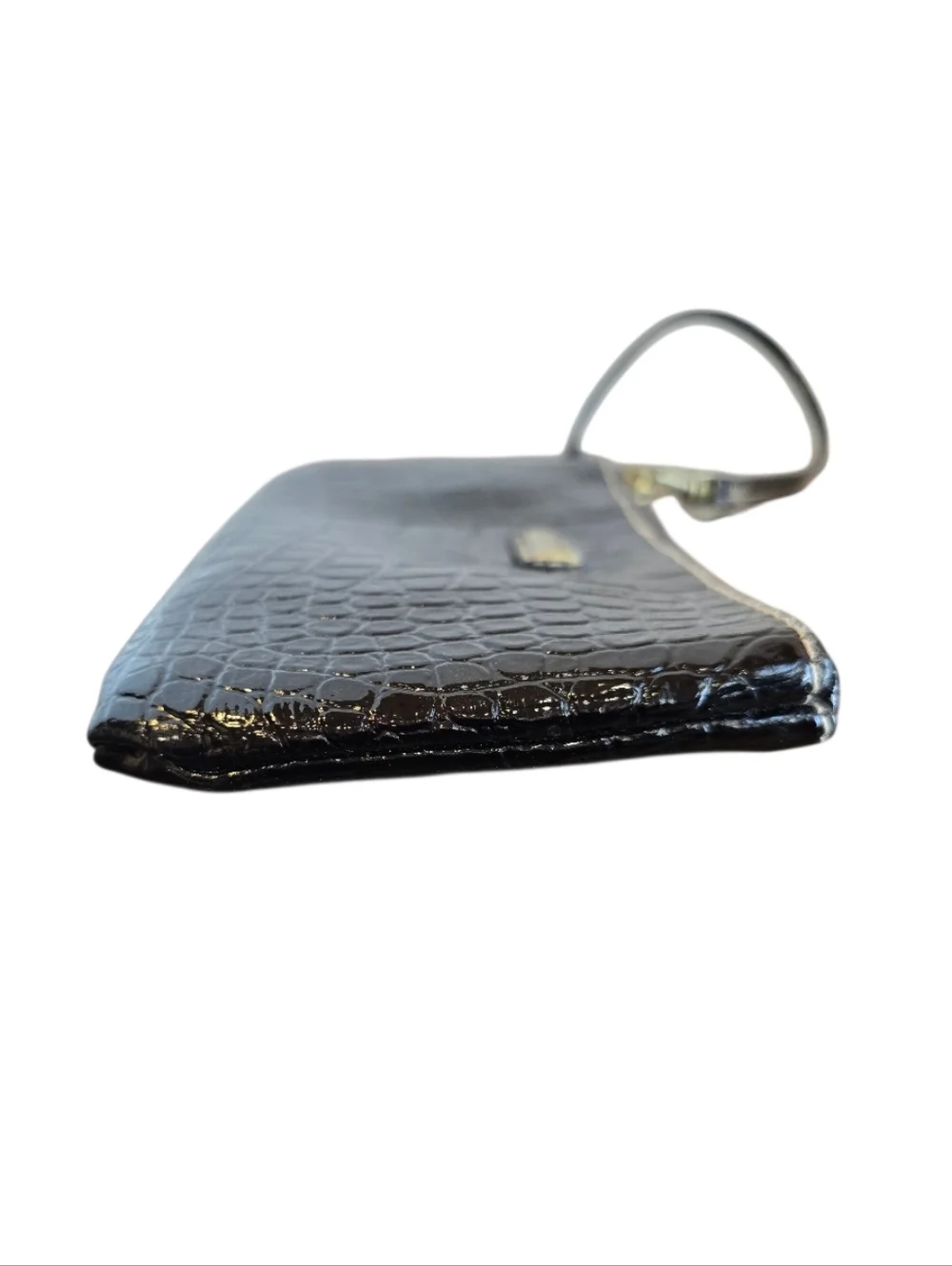 Rosetti Black Croc Embossed Faux Leather Wristlet
